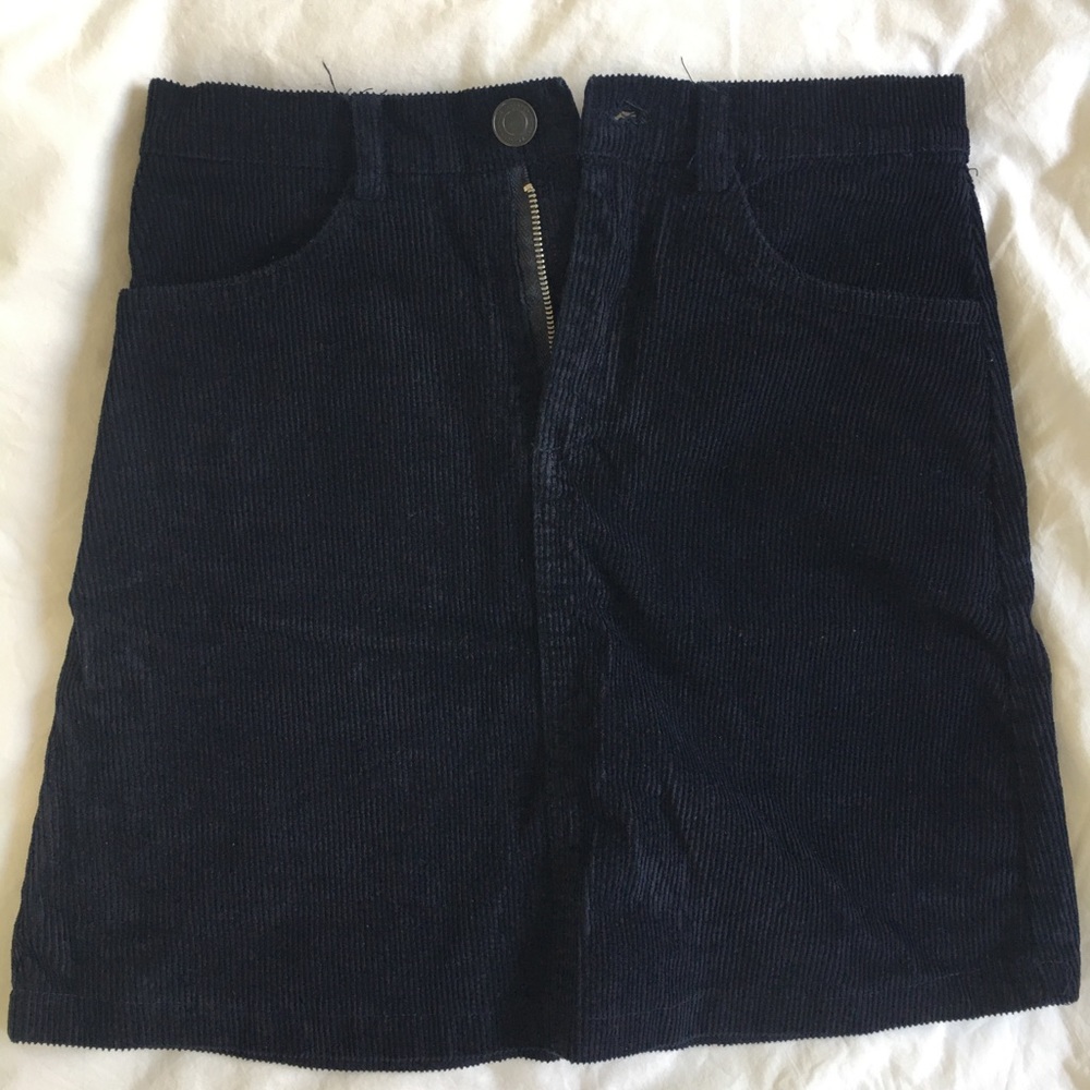 Brandy Melville Dark Blue corduroy skirt